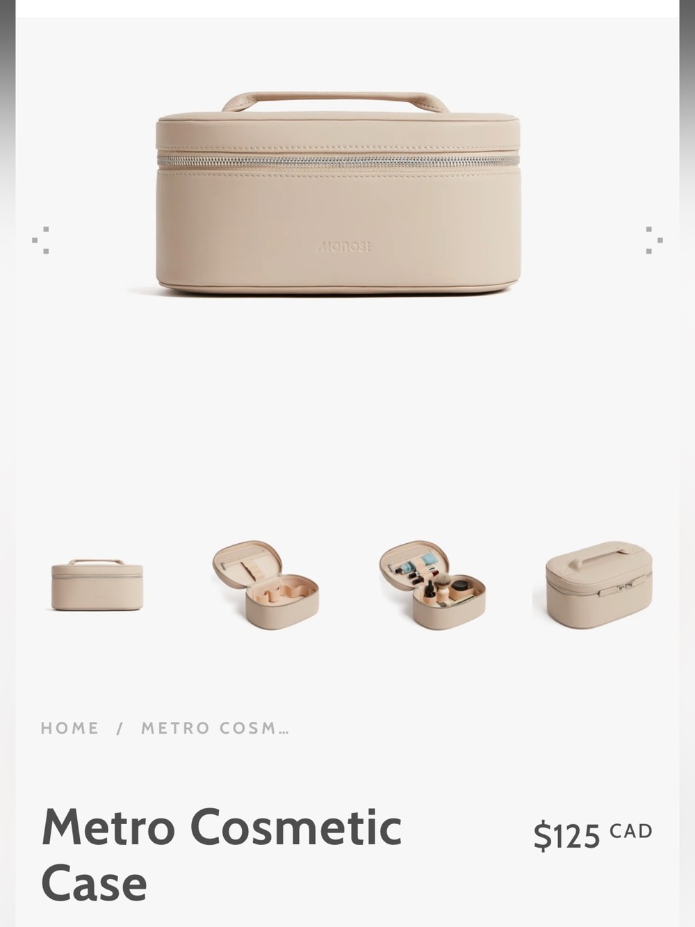 Metro Cosmetic Case β Cream